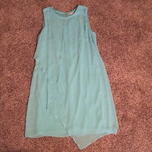Elegant summer dress in light teal